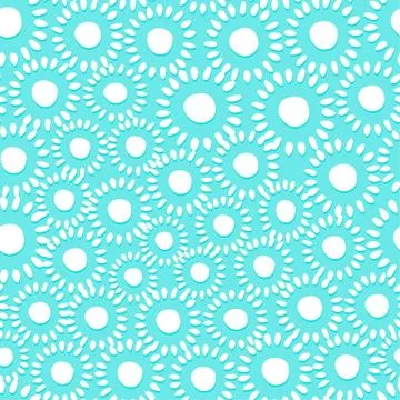 Graphic abstract tiny floral seamless pattern Stock Illustration