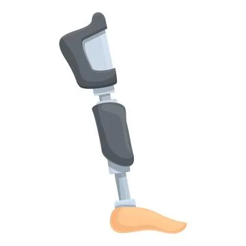 Graphic of an advanced lower limb prosthesis, showcasing healthcare technology Stock Illustration