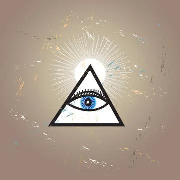 Graphic All-seeing eye Illustrazione stock