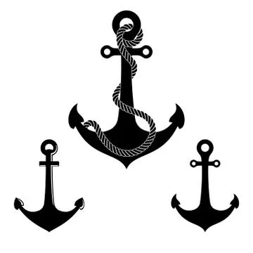 Graphic anchor set Stock Illustration