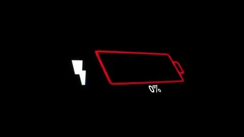 Graphic Animation of Floating Battery on the digital grid are being fully Illustrazione stock