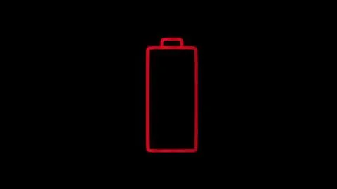 Graphic Animation of Floating Battery on the digital grid are being fully Illustrazione stock