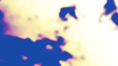 Graphic animation looping, blue, blurred spots or clouds, light yellow sky Stock Footage 318109967