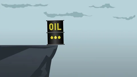 Graphic animation of oil falling.  Stock Footage 156733313