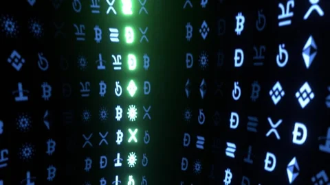 Graphic animation seamless loop, concept of digital age, quantum computer, Stock Footage 244040262