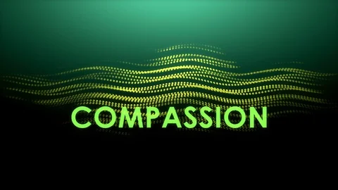 Graphic animation text, Compassion. Video stock 104190069