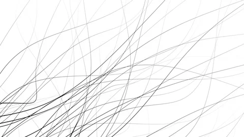 Graphic background in abstract nature style - black on white (FULL HD) Video stock 73746993