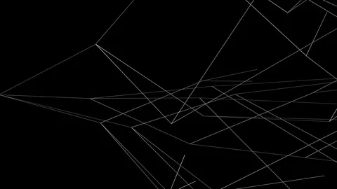 Graphic background of flowing white lines drawing complex pattern  (4K) Stock Footage 116341532
