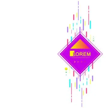 Graphic background with geometric elements. Modern colorful geometric pattern Illustrazione stock