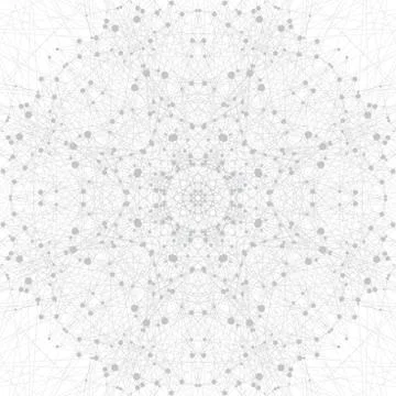 Graphic background molecule and communication. Connection line with dots Stock Illustration