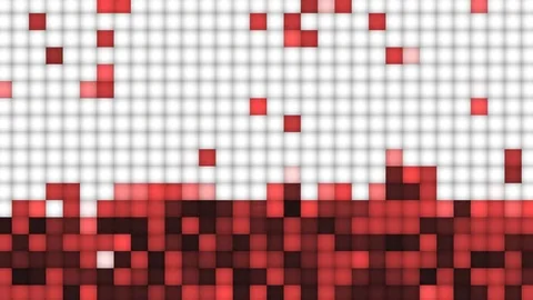 Graphic background of stacked blocks in red color tones (FULL HD) Video stock 77513708