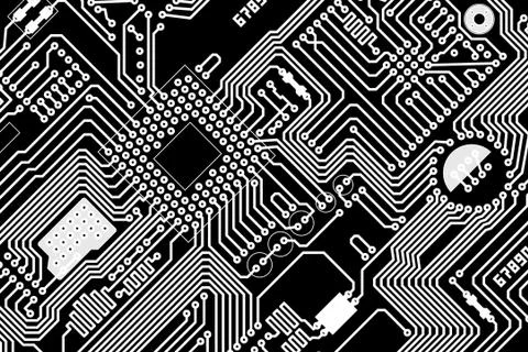 Graphic background - white electronic components Illustrazione stock