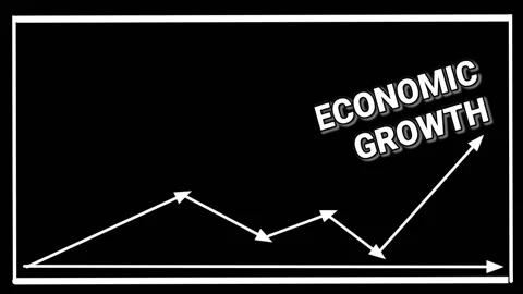 Graphic bar chart with arrow showing increasing with target letter word Stock-Footage 234855050