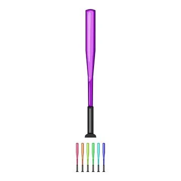 Graphic bat baseball cartoon vector graphic Stock Illustration