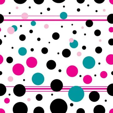 Graphic beautiful seamless vector pattern of circles Stock Illustration