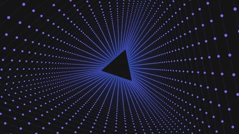 Graphic black and blue pattern with a central triangular shape in a zigzag Vídeos de archivo 300766532