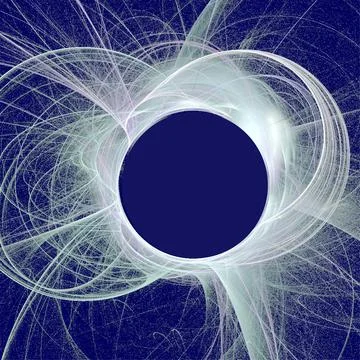Graphic black and blue space illustration, star system, rendering, design Stock Illustration