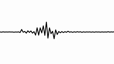 Graphic black audio frequency wave Stock Footage 115359570
