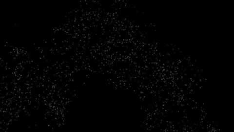Graphic black web banner template with fluid cube particles flowing horizontally Stock Footage 123423784
