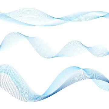 Graphic blue waves Stock Illustration