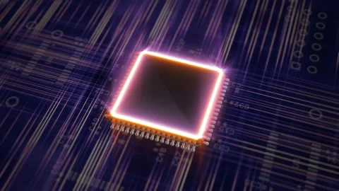 Graphic Board Micro Chip Processor Stock Footage 168368154