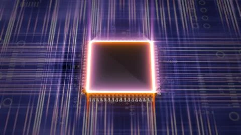 Graphic Board Micro Chip Processor Illustrazione stock