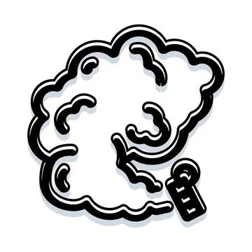 Graphic boom blast steam cloud comic icon Stock Illustration