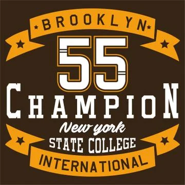 Graphic brooklyn champion Stock Illustration