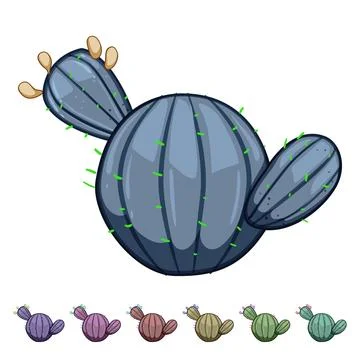 Graphic cactus cartoon vector graphic Stock Illustration