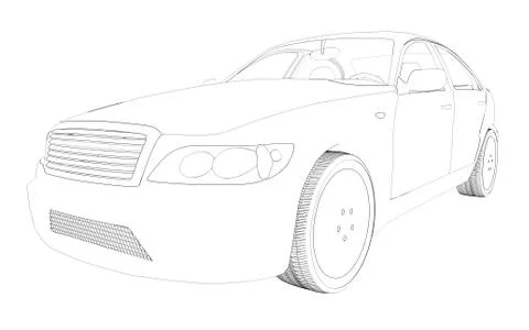 Graphic car model Stock Illustration