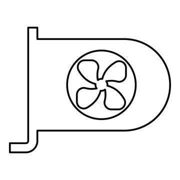 Graphic card GPU PC personal computer hardware components contour outline l.. 스톡 일러스트