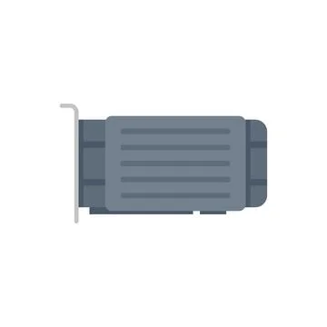 Graphic card icon flat vector. Computer pc 库存插图