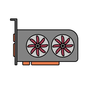 Graphic card icon. Illustrazione stock