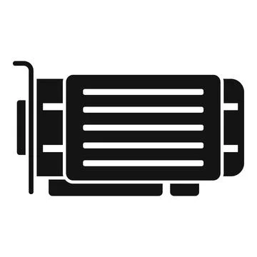 Graphic card icon simple vector. Computer pc Illustrazione stock