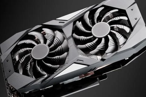 Graphic card isolated on the gradient background 写真素材