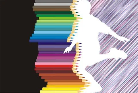 Graphic character boy Stock Illustration