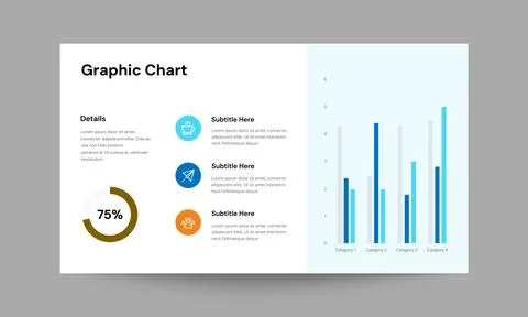 Graphic Chart Slide Presentation Template 스톡 일러스트
