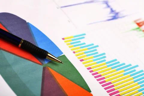 Graphic charts 스톡 사진