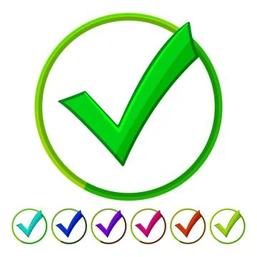 Graphic check mark cartoon vector graphic Illustrazione stock