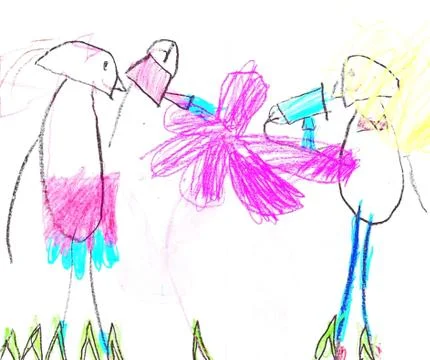 Graphic Children's Drawing Stock-Illustration