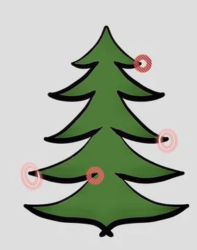 Graphic Christmas Tree Concept Design Stock Illustration