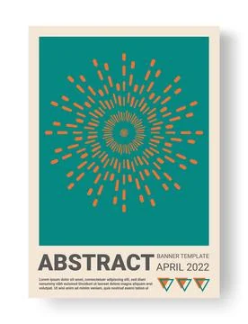 Graphic circle pattern. Abstract banner template. Creative contemporary Illustrazione stock