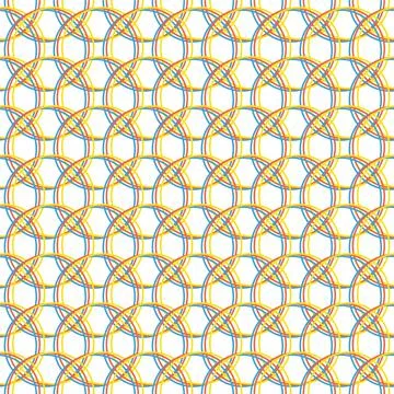 Graphic circles seamless pattern. Chain mail, ring or circles design Illustrazione stock