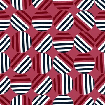 Graphic circles seamless pattern. Vector illustration. Stock Illustration