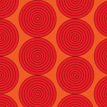 Graphic circles seamless pattern. Vector illustration Illustrazione stock