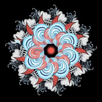 Graphic circular pattern Illustrazione stock