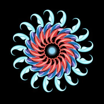 Graphic circular pattern Stock Illustration