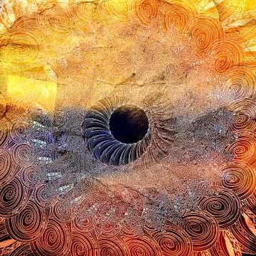 Graphic circular pattern Illustrazione stock