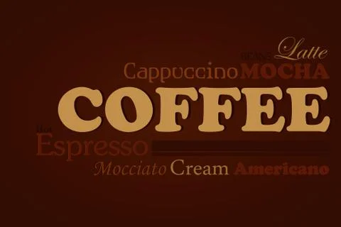 Graphic coffee background Stock Illustration