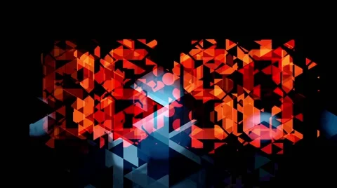 Graphic colorful animation of de-structured counter becoming net at the end Stock Footage 50547939